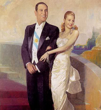 Juan Domingo Peron et Evita