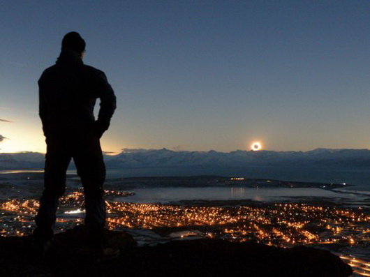 eclipse totale du soleil Patagonie