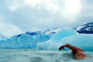 nage au perito moreno