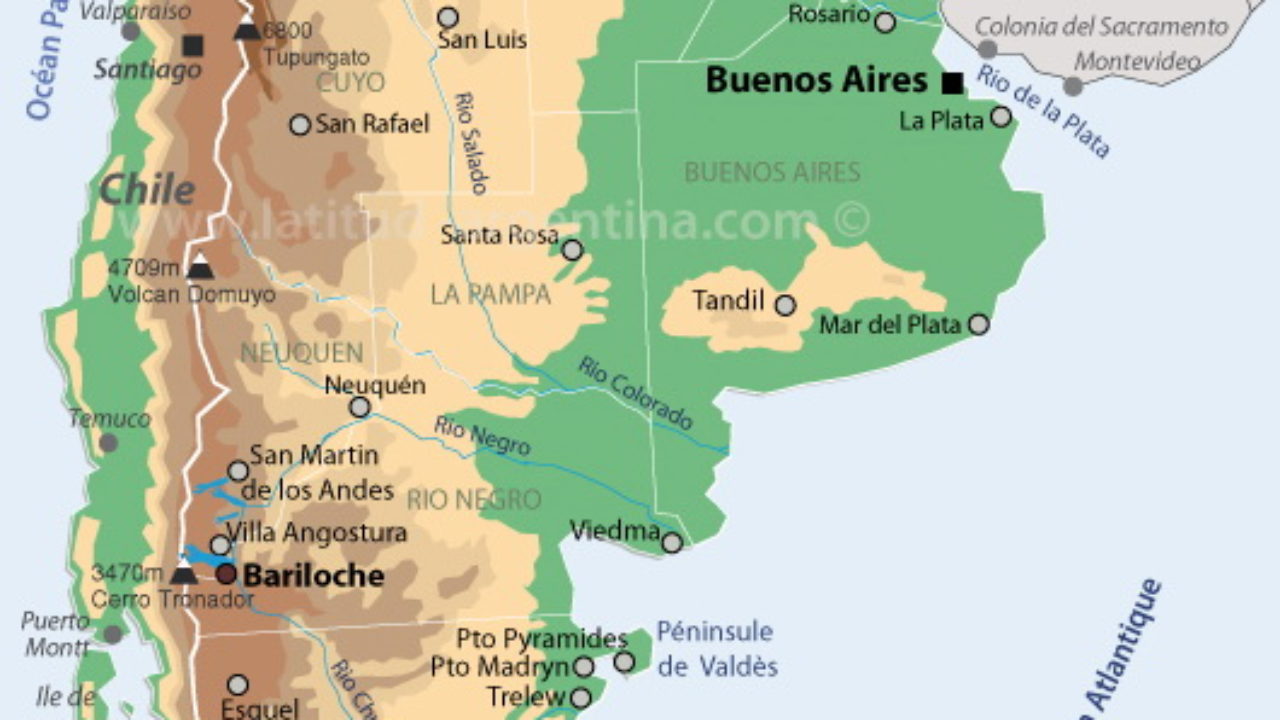 carte régions argentine