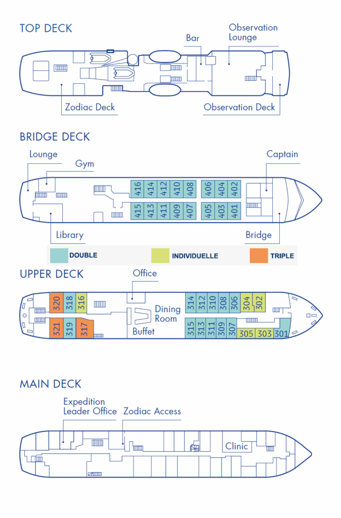 Plan des ponts de l'Ocean Nova