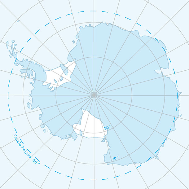 carte de l'Antarctique