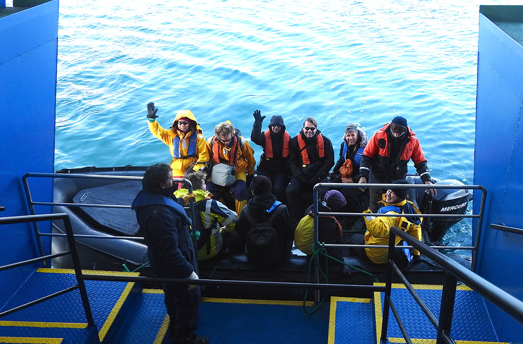 embarquement sur les zodiac