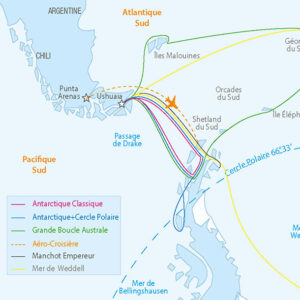 carte des croisières en antarctique