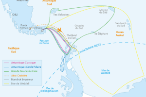 voyage antarctique carte