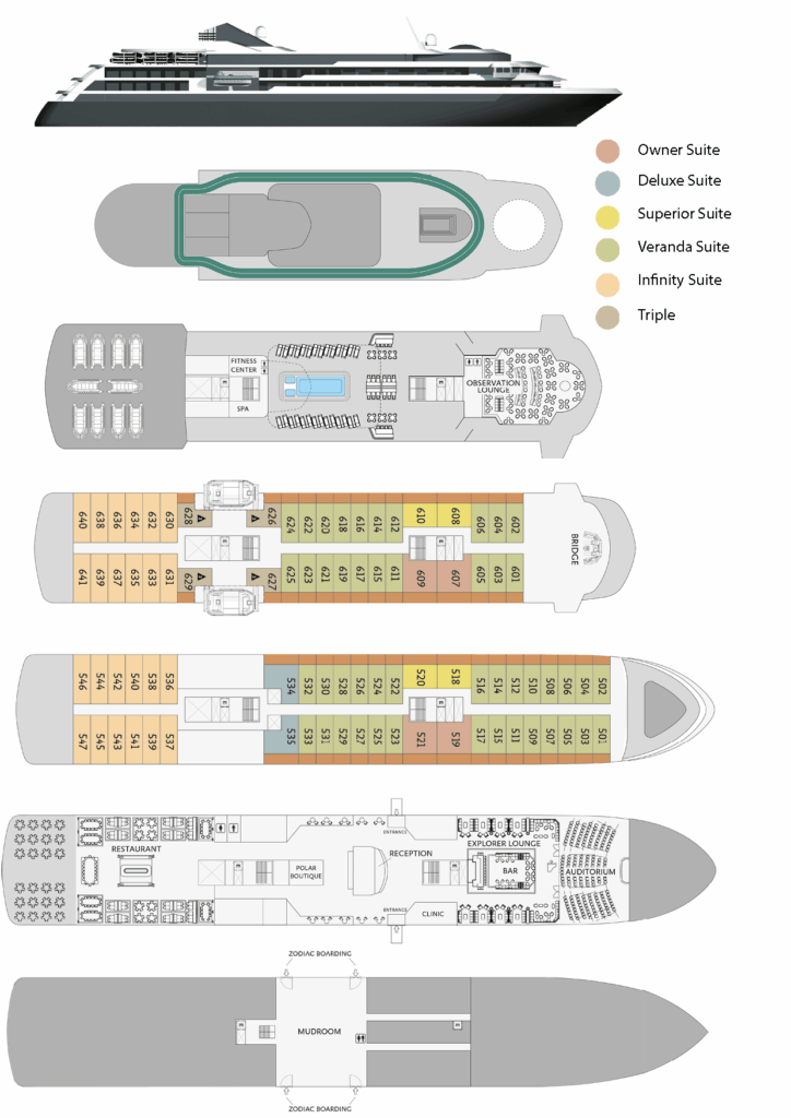 plan des ponts du World Explorer