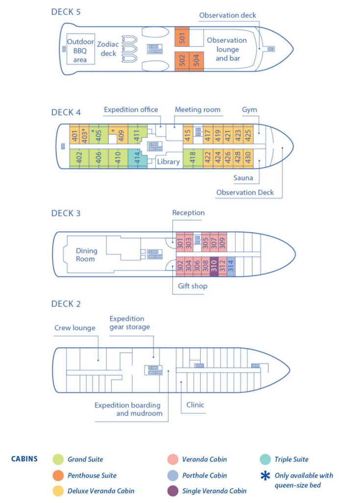 Plan des ponts du Magellan Explorer