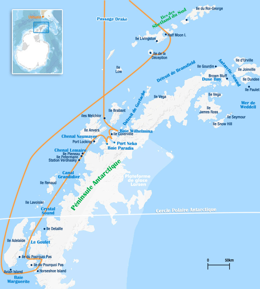 Croisière Antarctique Hebridean Sky et Island sky au Cercle Polaire