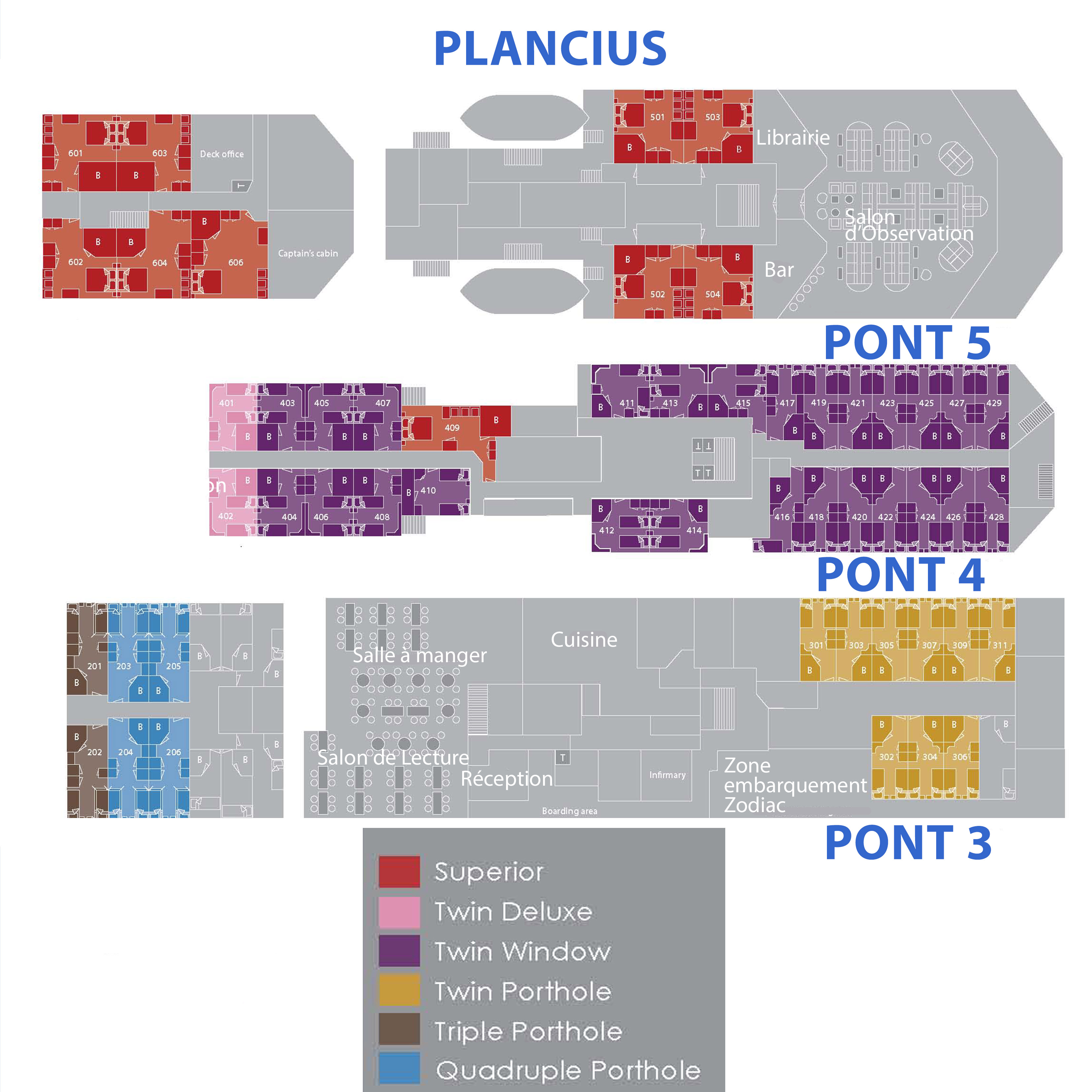 plancius pont et cabines