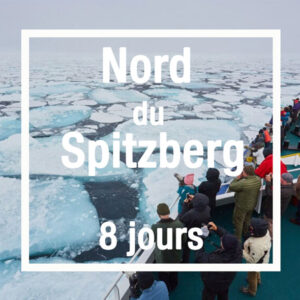 des passagers à la proue du bateau pousse les glaces