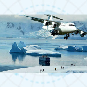 un avion survolel'antarctique