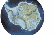 carte de l'antarctique sans la glace bedmap3